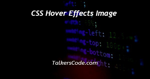 CSS Hover Effects Image