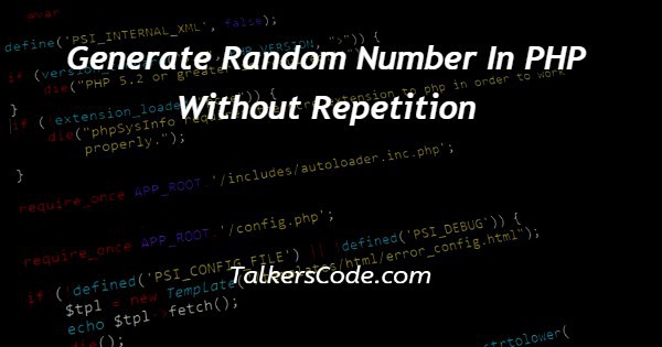 random number in php example