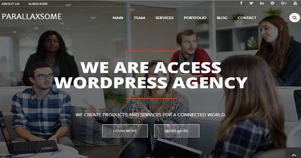 ParallaxSome - One Page WordPress Theme With Parallax Scrolling