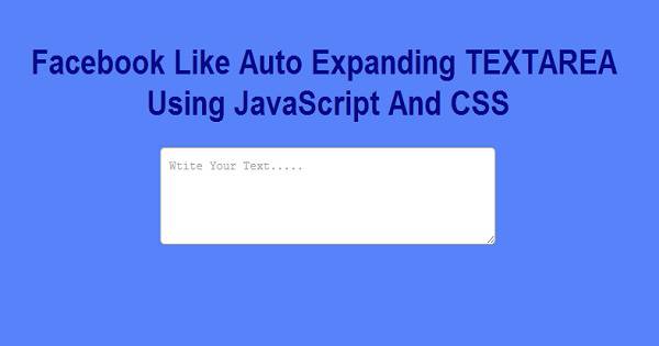 textarea like facebook comment