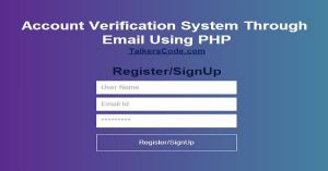 Account Verification System Through Email Using PHP