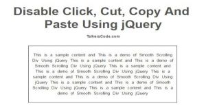 Disable Click, Cut, Copy And Paste Using jQuery