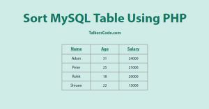 Sort MySQL Table Using PHP