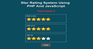 Star Rating System Using PHP and JavaScript