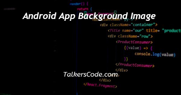 Android App Background Image