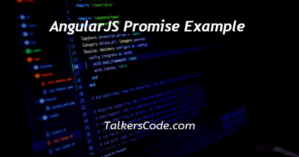 AngularJS Promise Example