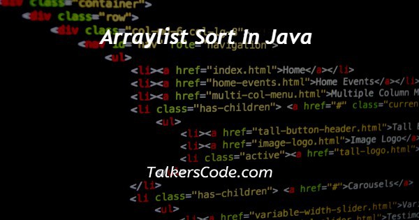 Arraylist Sort In Java