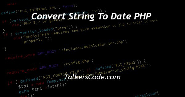 convert string to date php