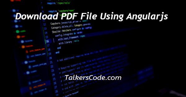 Download PDF File Using Angularjs