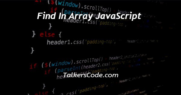 find-in-array-javascript