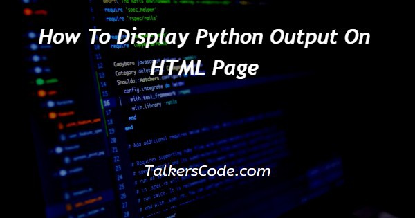 display python script output in html