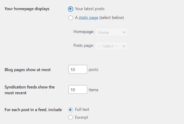 how to set default page in wordpress