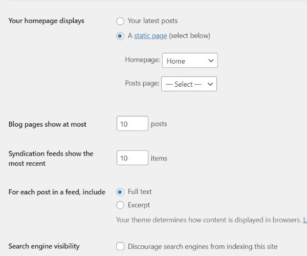 How To Set Home Page In WordPress