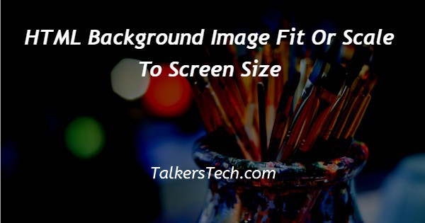 html scale background image to fit div