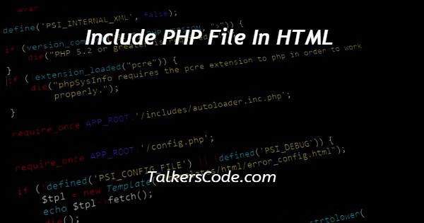 how to add php in html file