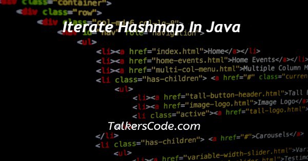 Iterate Hashmap In Java