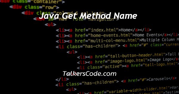 Java Get Method Name
