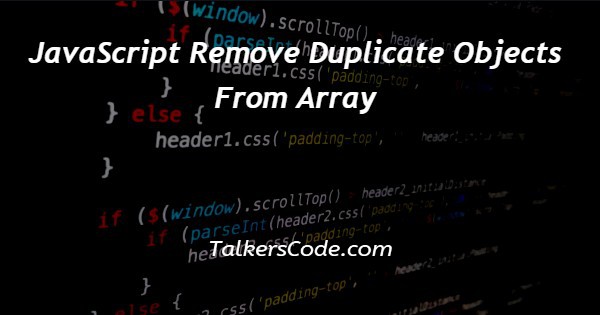 javascript-remove-duplicate-objects-from-array