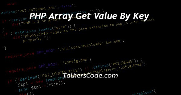 PHP Array Get Value By Key