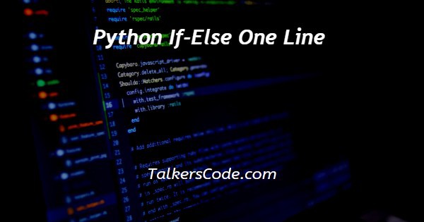 Python If-Else One Line