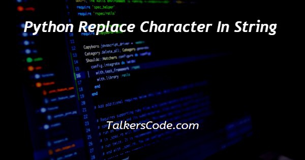 Replace Character In String Php