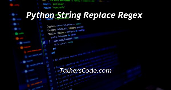 Python String Replace Regex