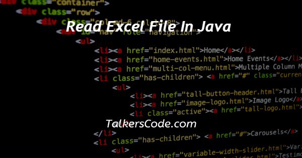 Read Excel File In Java