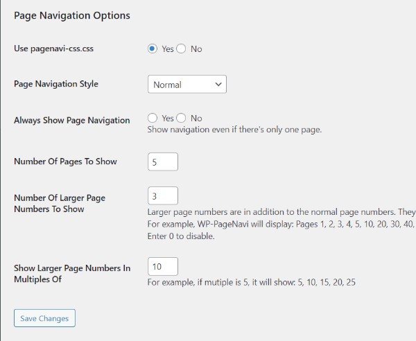 WordPress Pagination With Numbers