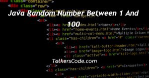 Java Random Number Between 1 And 100