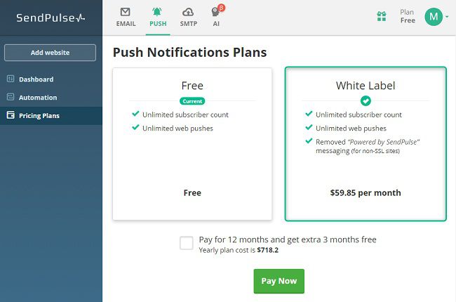 SendPulse Review - Increase Website Traffic Using Web Push Notifications