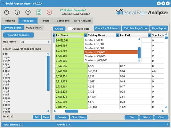 Social Page Analyzer