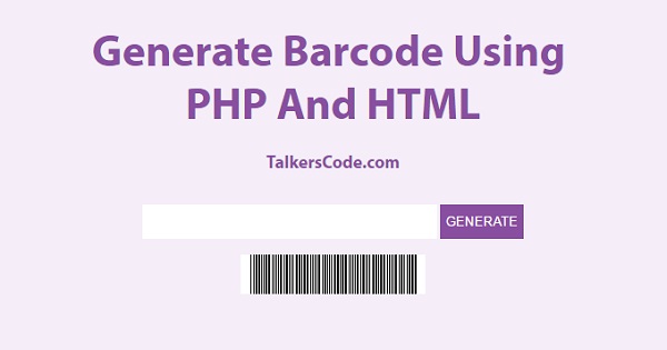 Generate Barcode Using PHP