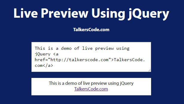 Live Preview Using jQuery