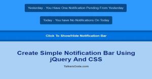 Create Simple Notification Bar Using jQuery And CSS