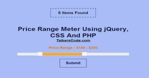 Price Range Slider Using jQuery,CSS and PHP